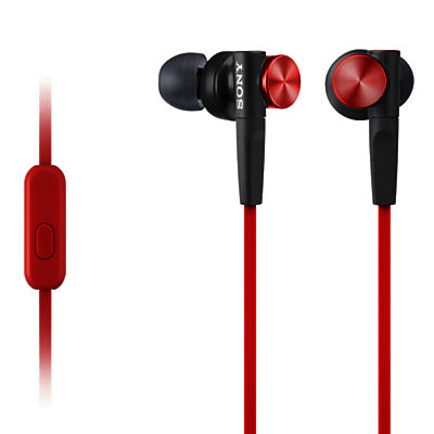 Sony MDR-XB50AP Extra Bass In-Ear Headphones with In-Line Control Red Sony MDR-XB50AP Extra Bass In-Ear Headphones with In-Line Control Red
